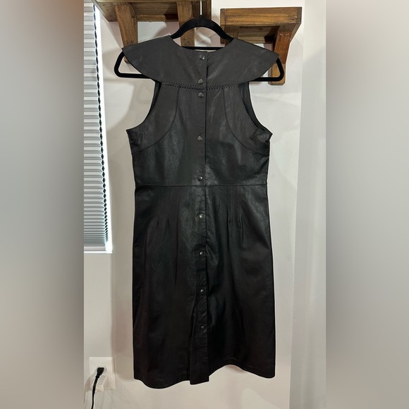 NWT Isabel Marant Robe Blazen Black Leather Dress FR 38 (US 6) - Picture 8 of 16